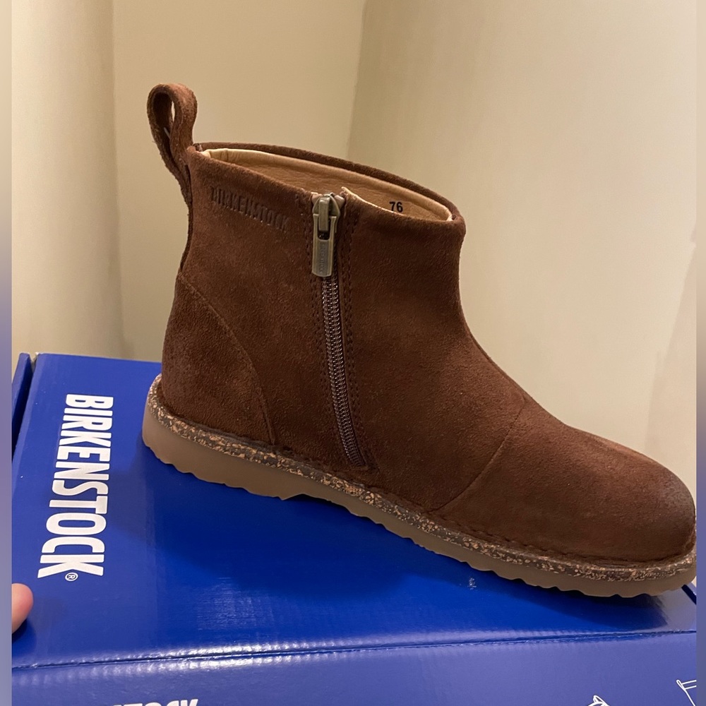 Birkenstock Melrose Suede Boot Espresso size 38 USA 7 NIB